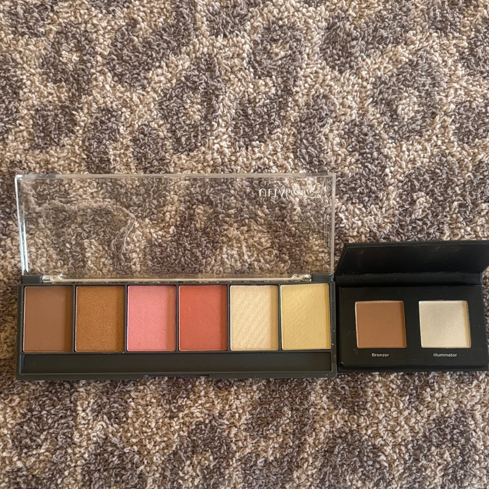 Ulta Beauty Set of Eyeshadow Palette with shades for blush and a bronzer.